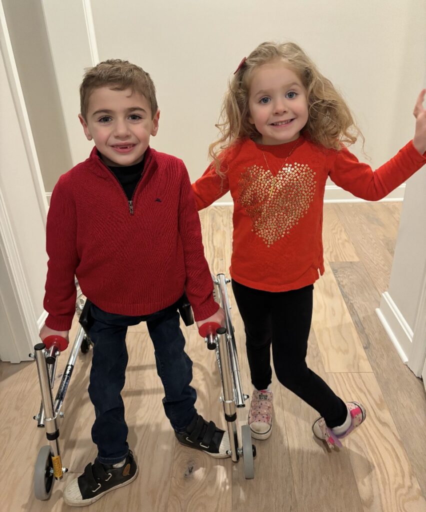 Patrick Leonards, left, is one of the children who has experienced significant recovery thanks to therapy he received at UofL’s Kosair for Kids Center for Pediatric NeuroRecovery.