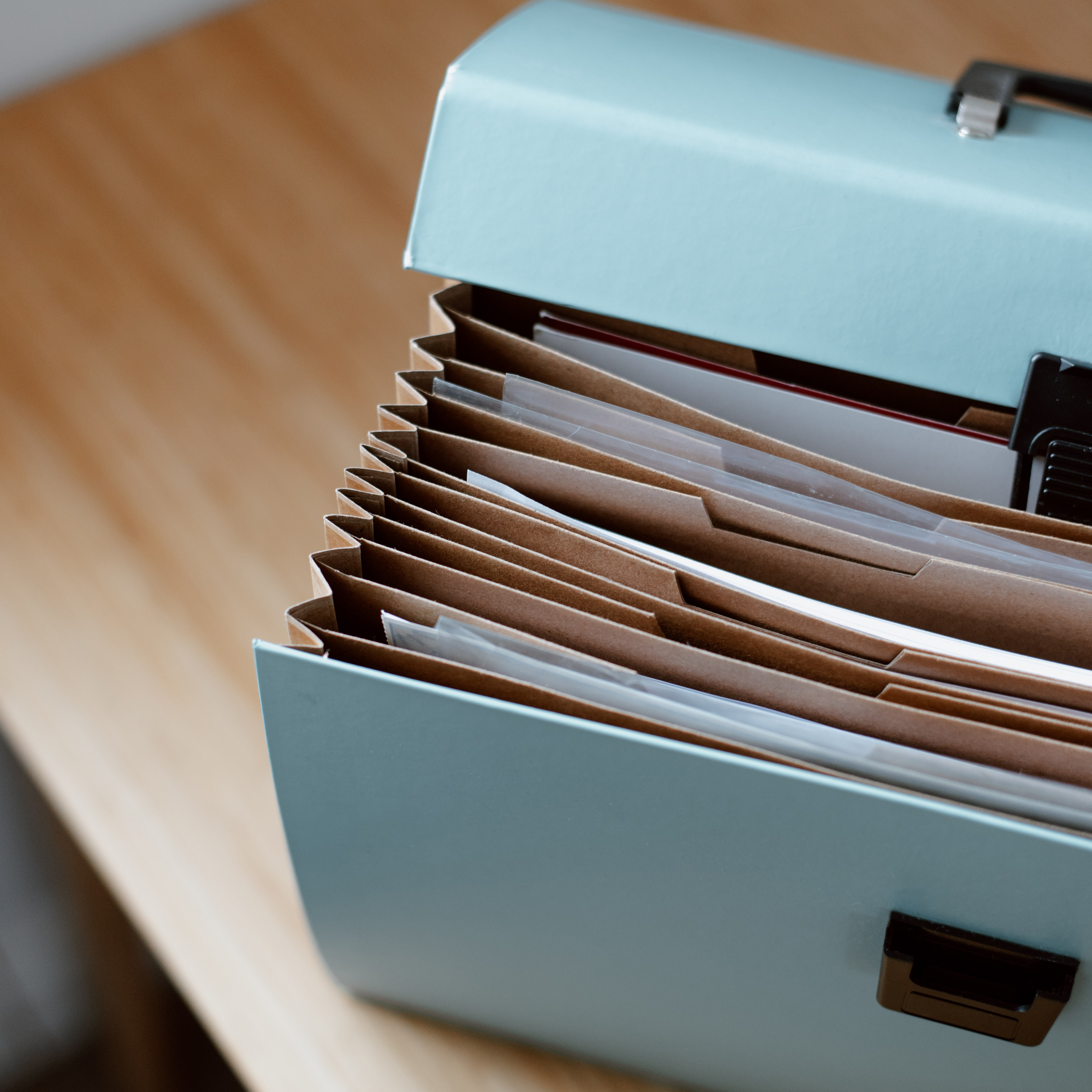 A binder full of documents