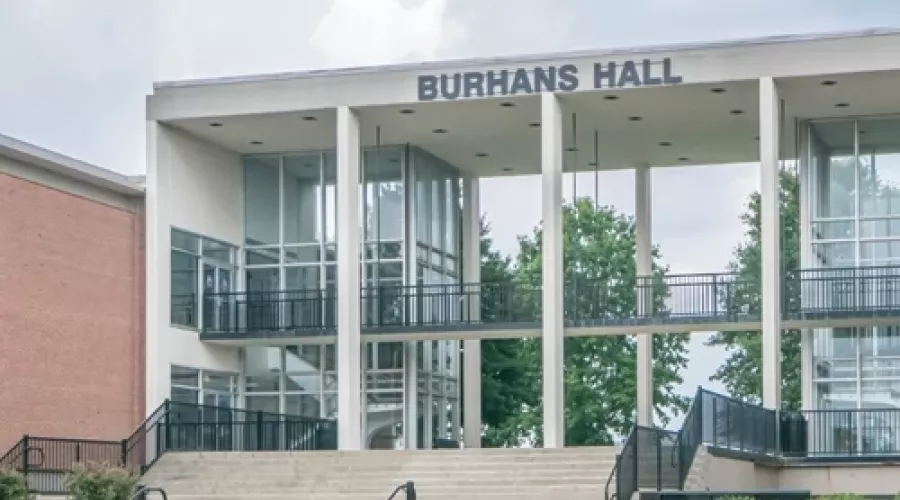 Front of Burhans Hall building