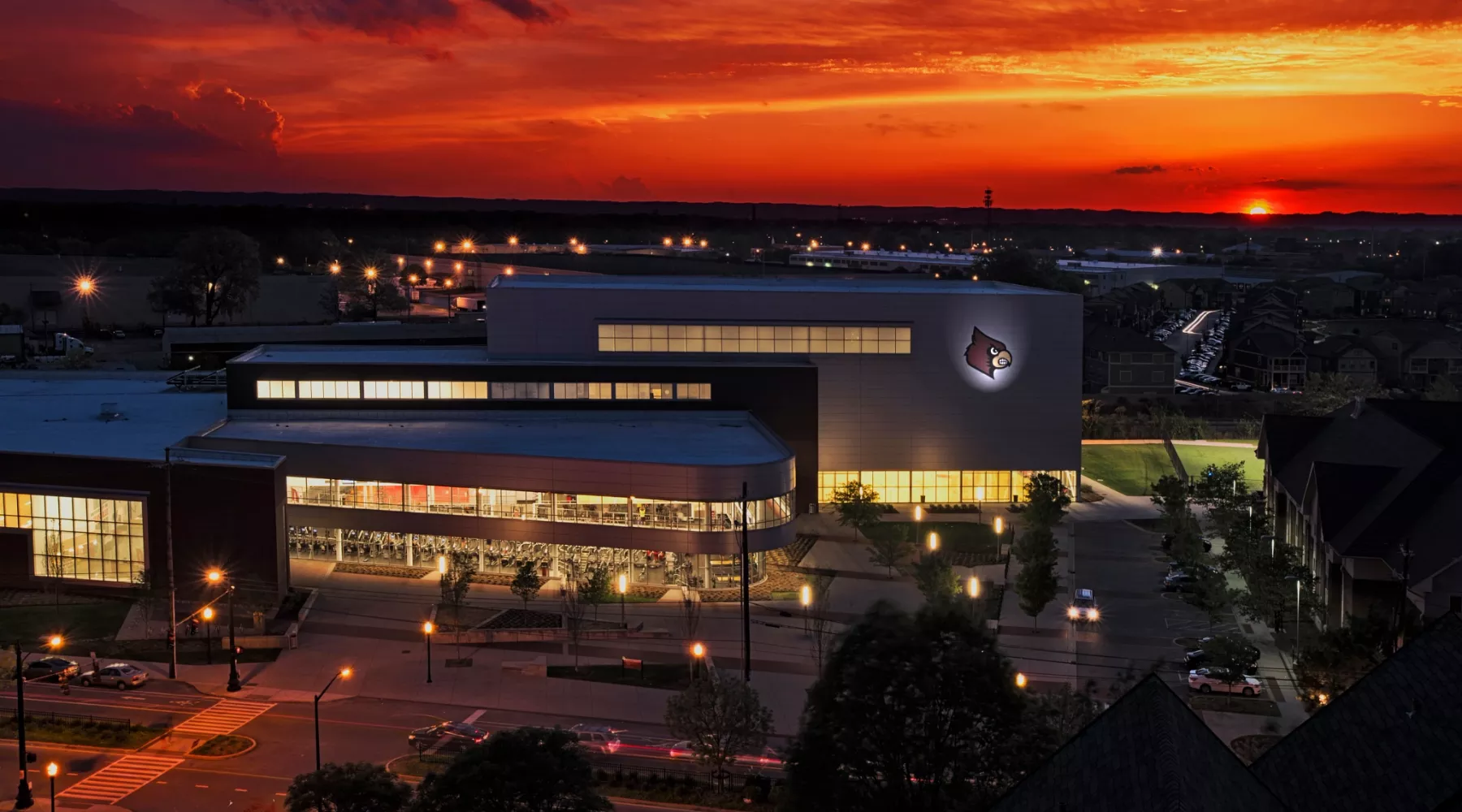 Aerial shot of Student Rec Center