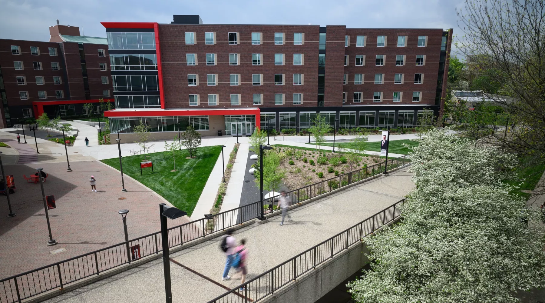 Student Activity Center ramp and Belknap Village South.