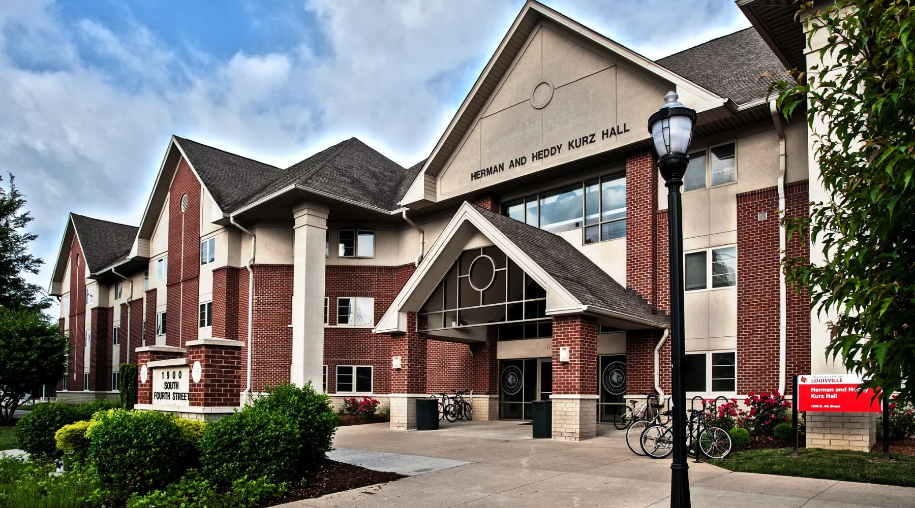 Exterior building of Kurz Hall student housing.