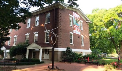 Kent School of Social Work rose garden outside of Oppenheimer Hall.