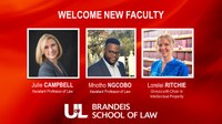 New faculty bring expertise in IP law, health law and dispute resolution/mediation