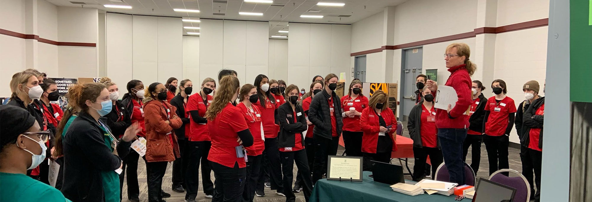 Cheryl Witt with Students at Farm Machinery Show
