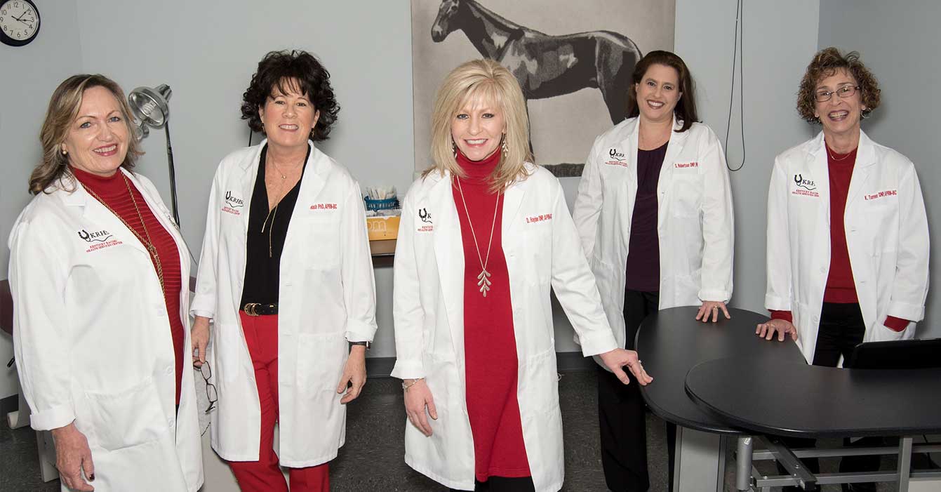 Faculty at the Kentucky Racing Health Services Clinic.