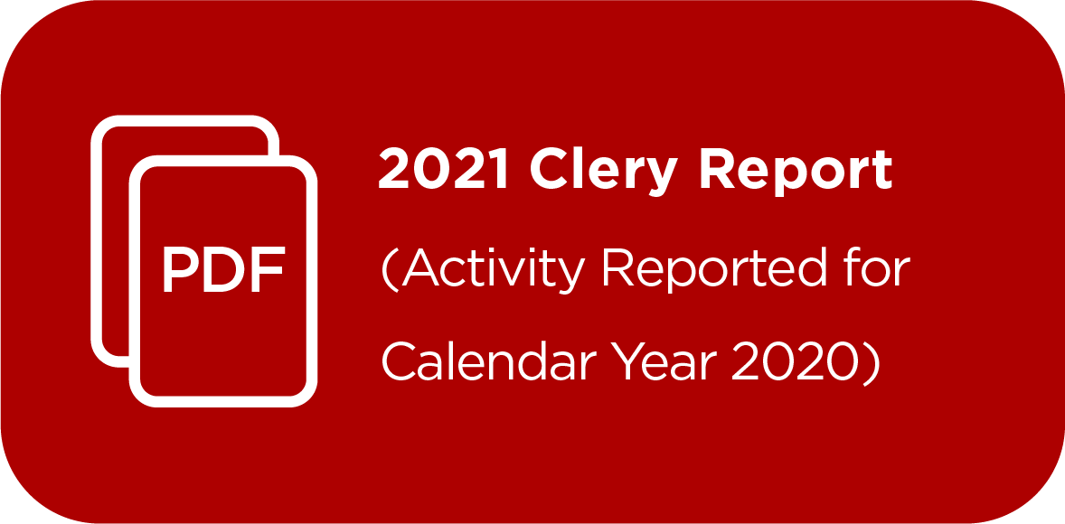 2021 Clery report (Activity Reported for Calendar Year 2020), link to MS Word report file
