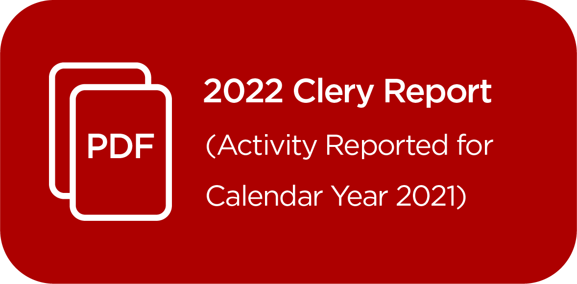 2022 Clery report (Activity Reported for Calendar Year 2021), link to MS Word report file