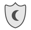 Shield icon with a block of pop-up text