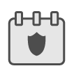 Calendar icon with a block of pop-up text