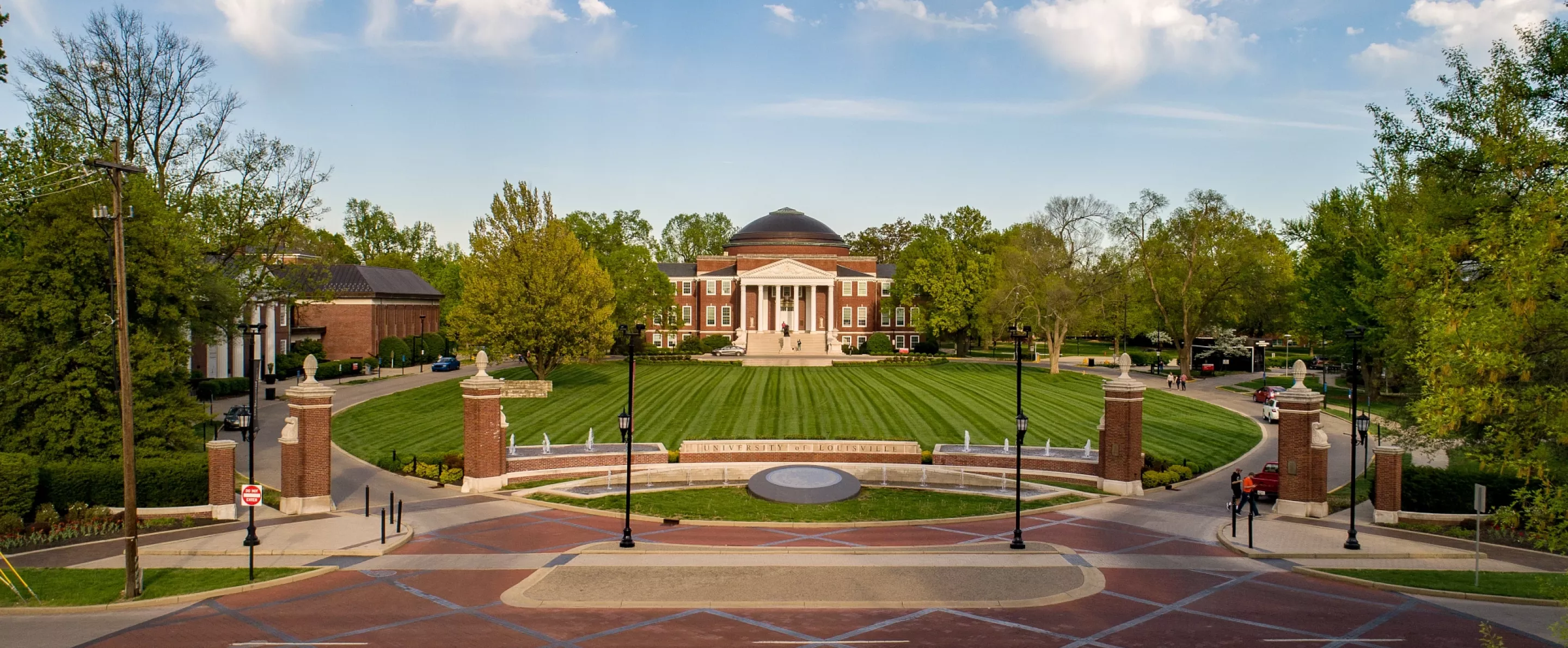 Grawemeyer Hall at sunset
