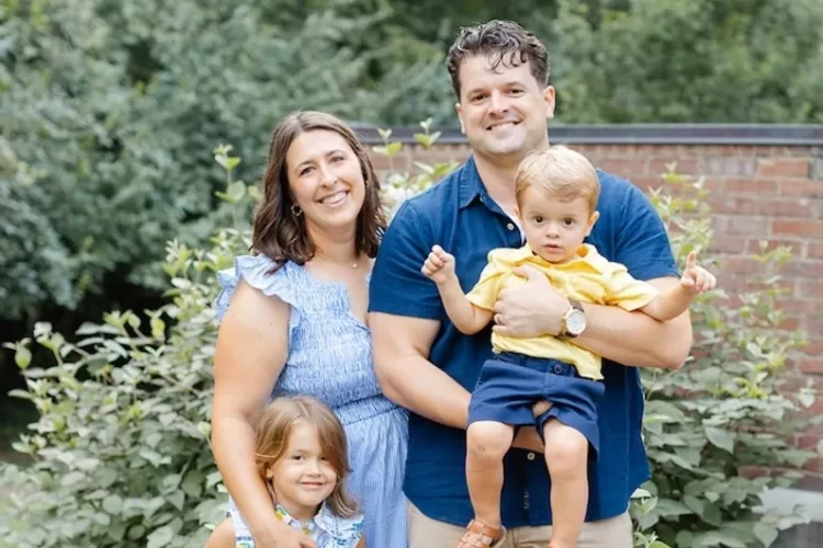 U.S. Marine veteran and University of Louisville student John Davis with his family.