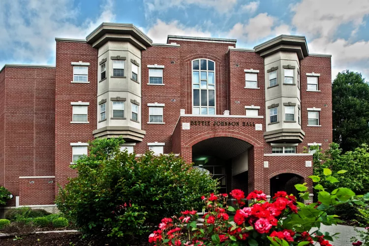 Photo depicts student housing building Bettie Johnson.