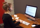 woman on computer